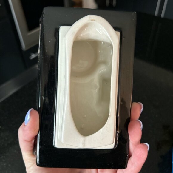 Swineside Ceramics Blue Cook Stove Ceramic Teapot Blue Cat Sleeping Signed 1992 - Picture 7 of 8